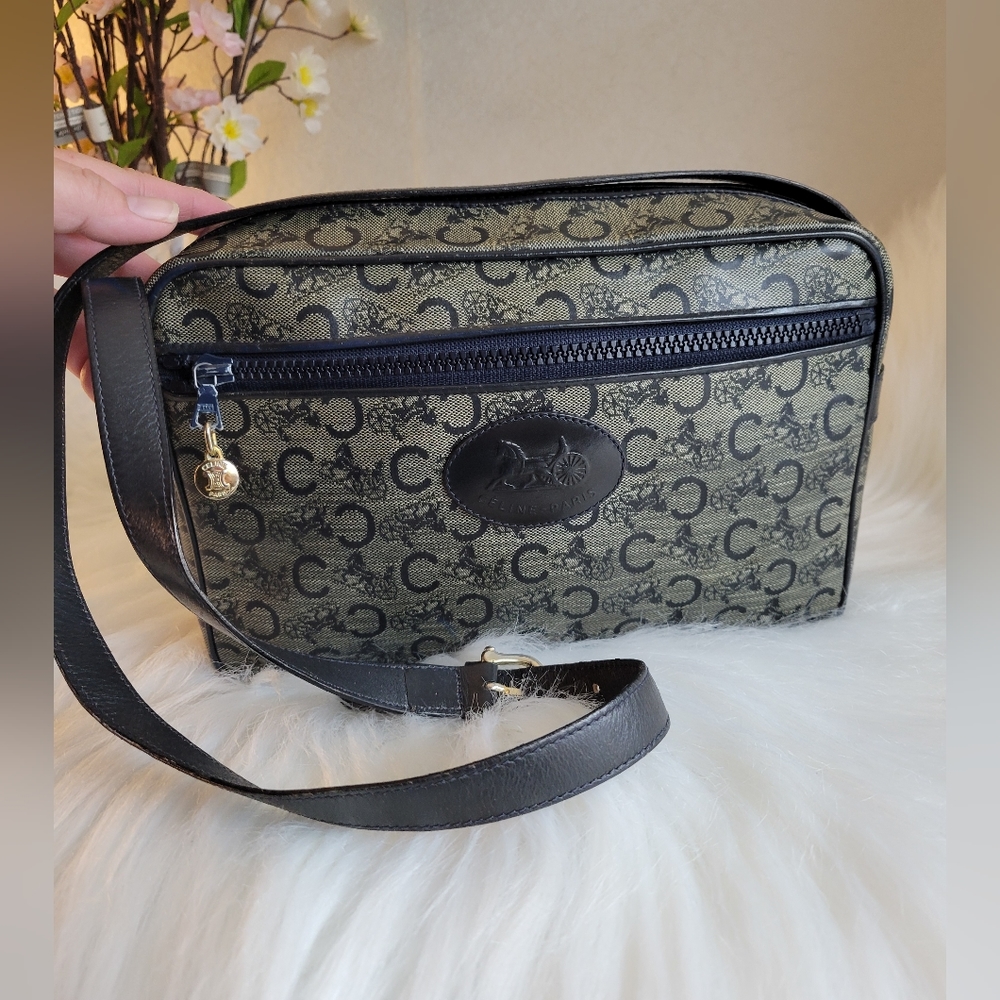 Celine vintage macadam shoulder bag